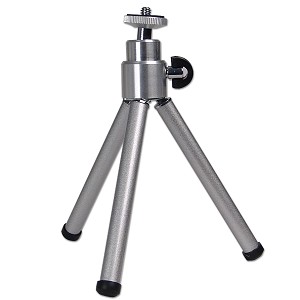 6" Mini Aluminum Camera Tripod (Silver)